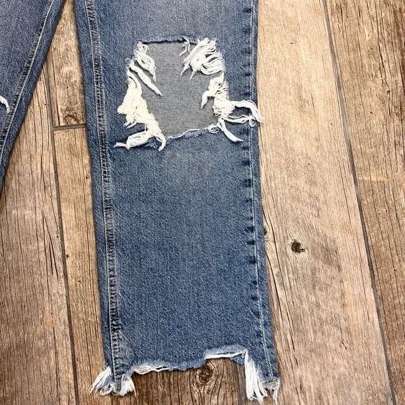 Free People We the Free Maggie Mid Rise Distressed Jeans - Picture 4 of 8